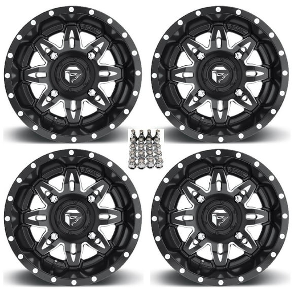 Fuel Lethal ATV Wheels Black 14" Sportsman RZR Ranger