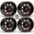 thumbnail image 1 of Fuel Lethal ATV Wheels Orange/Black 15" Sportsman 550 850 1000, 1 of 3
