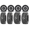 thumbnail image 1 of Fuel Lethal Black 14" Wheels 26" Bear Claw HTR Tires Sportsman RZR Ranger, 1 of 4