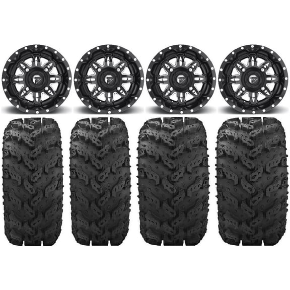 Fuel Lethal Black 14" Wheels 26" Reptile Tires Polaris RZR XP 1000 / PRO XP / Ranger XP 900/1000
