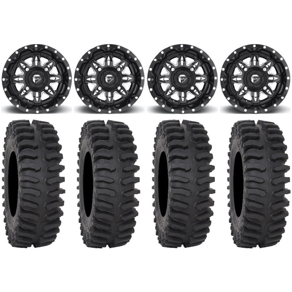 Fuel Lethal Black 14" Wheels 27" XT400 Tires Polaris RZR XP 1000 / PRO XP / Ranger XP 900/1000
