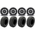 thumbnail image 1 of Fuel Lethal Black 14" Wheels 28" Crawler XR Tires Sportsman RZR Ranger, 1 of 4