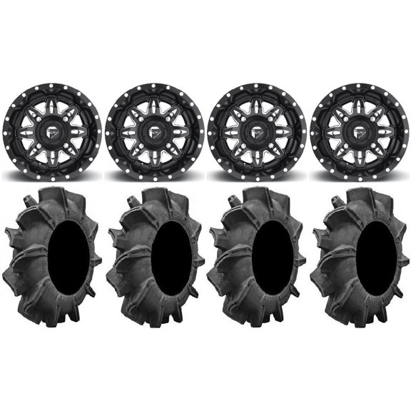 Fuel Lethal Black 14" Wheels 29.5" Assassinator Tires Polaris RZR XP 1000 / PRO XP / Ranger XP 900/1000