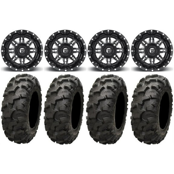 Fuel Lethal Black 14" Wheels 30" Blackwater Tires Polaris RZR XP 1000 / PRO XP / Ranger XP 900/1000