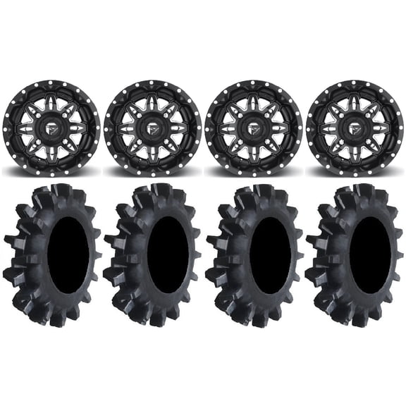 Fuel Lethal Black 14" Wheels 30" Interforce II Tires Sportsman RZR Ranger