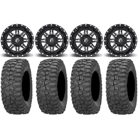 Fuel Lethal Black 14" Wheels 30" Rock-A-Billy Tires Sportsman RZR Ranger