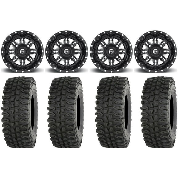 Fuel Lethal Black 14" Wheels 32" BDC Tires Sportsman RZR Ranger
