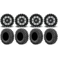 thumbnail image 1 of Fuel Lethal Black 14" Wheels 32" MotoRavage Tires Kawasaki Mule Pro FXT, 1 of 4