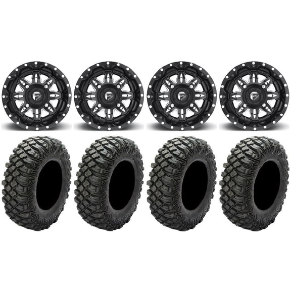 Fuel Lethal Black 15" Wheels 32" Crawler XG Tires Can-Am Commander Maverick Renegade Outlander Defender