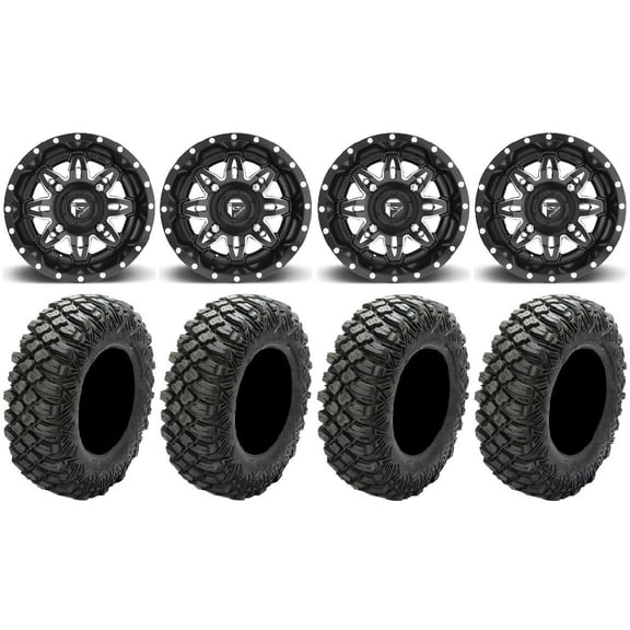 Fuel Lethal Black 15" Wheels 33" Crawler XR Tires Polaris RZR XP 1000 / PRO XP / Ranger XP 900/1000