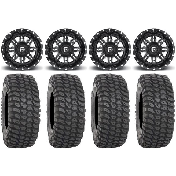 Fuel Lethal Black 15" Wheels 33" XCR350 Tires Polaris RZR XP 1000 / PRO XP / Ranger XP 900/1000