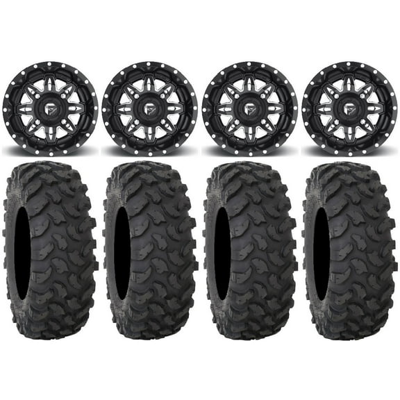Fuel Lethal Black 15" Wheels 35" XTR370 Tires Sportsman RZR Ranger