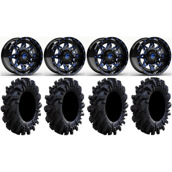 Fuel Lethal Blue 14" Wheels 26.5" Intimidator Tires Polaris RZR XP 1000 / PRO XP / Ranger XP 900/1000