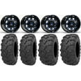 thumbnail image 1 of Fuel Lethal Blue 14" Wheels 28" Bear Claw EVO Tires Sportsman 550 850 1000, 1 of 4