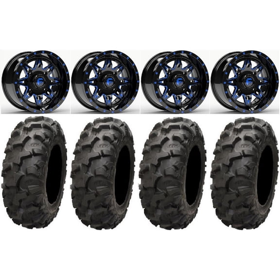 Fuel Lethal Blue 14" Wheels 30" Blackwater Tires Polaris RZR XP 1000 / PRO XP / Ranger XP 900/1000