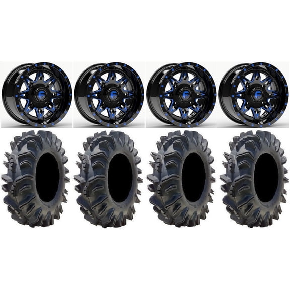 Fuel Lethal Blue 14" Wheels 32" Terminator Tires Polaris RZR XP 1000 / PRO XP / Ranger XP 900/1000