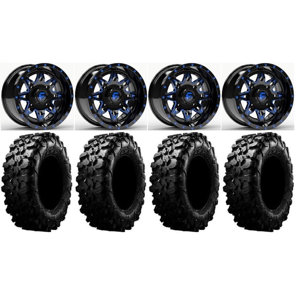Fuel Lethal Blue 15" Wheels 32" Carnivore Tires Polaris RZR XP 1000 / PRO XP / Ranger XP 900/1000
