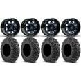 thumbnail image 1 of Fuel Lethal Blue 15" Wheels 32" MotoVator Tires Sportsman RZR Ranger, 1 of 4
