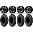 thumbnail image 1 of Fuel Lethal Blue 15" Wheels 35" MotoRally Tires Sportsman RZR Ranger, 1 of 4