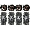thumbnail image 1 of Fuel Lethal Orange 14" Wheels 27" Moto MTC Tires Kawasaki Mule Pro FXT, 1 of 4