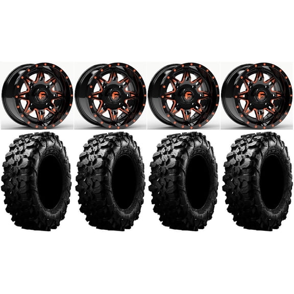 Fuel Lethal Orange 14" Wheels 32" Carnivore Tires Polaris RZR XP 1000 / PRO XP / Ranger XP 900/1000