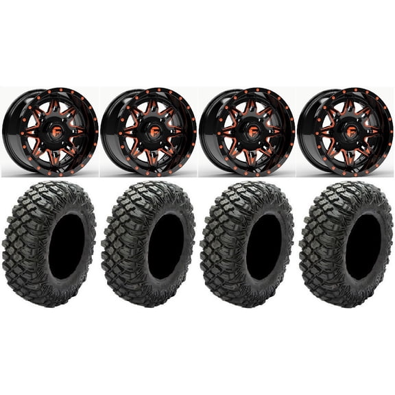 Fuel Lethal Orange 14" Wheels 32" Crawler XG Tires Polaris RZR XP 1000 / PRO XP / Ranger XP 900/1000