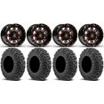 thumbnail image 1 of Fuel Lethal Orange 15" Wheels 30" MotoVator Tires Sportsman RZR Ranger, 1 of 4
