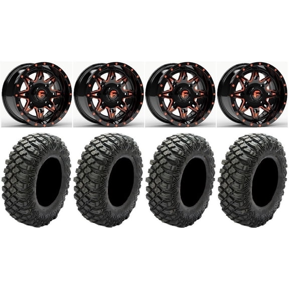 Fuel Lethal Orange 15" Wheels 33" Crawler XR Tires Polaris RZR XP 1000 / PRO XP / Ranger XP 900/1000