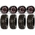 thumbnail image 1 of Fuel Lethal Red 14" Wheels 28" Rip Saw Tires Kawasaki Mule Pro FXT, 1 of 4