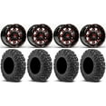 thumbnail image 1 of Fuel Lethal Red 14" Wheels 30" MotoVator Tires Sportsman RZR Ranger, 1 of 4