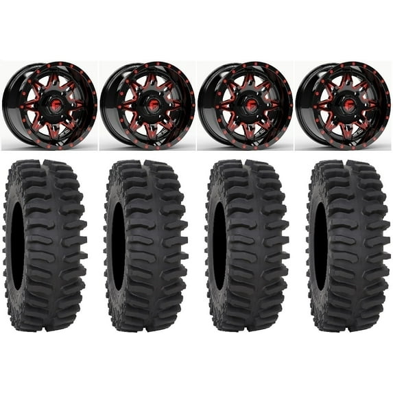 Fuel Lethal Red 14" Wheels 30" XT400 Tires Polaris RZR XP 1000 / PRO XP / Ranger XP 900/1000