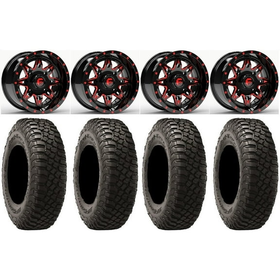 Fuel Lethal Red 15" Wheels 32" BFG KM3 Tires Polaris RZR XP 1000 / PRO XP / Ranger XP 900/1000