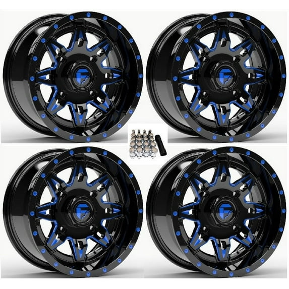 Fuel Lethal UTV Wheels Blue/Black 15" Polaris RZR 1000 XP / Ranger XP 900/1000