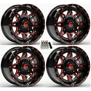 Fuel Lethal UTV Wheels Red/Black 15 Can-Am Maverick X3 / Honda Pioneer 1000