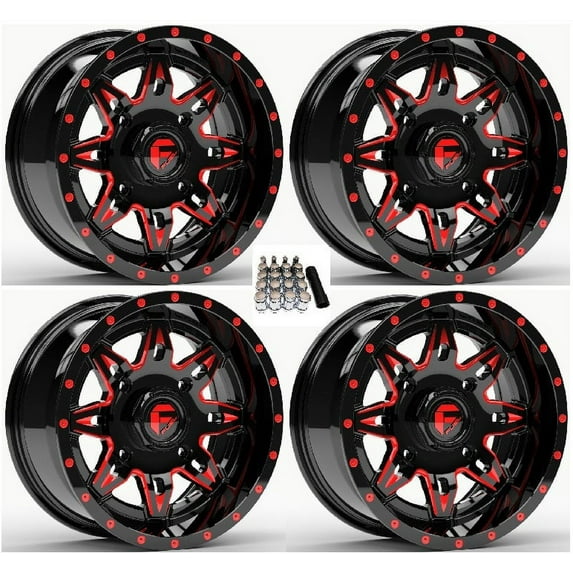 Fuel Lethal UTV Wheels Red/Black 15" Kawasaki Teryx Mule