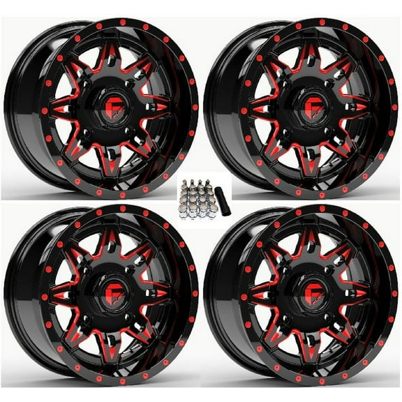 Fuel Lethal UTV Wheels Red/Black 15" Polaris RZR 1000 XP / Ranger XP 900/1000