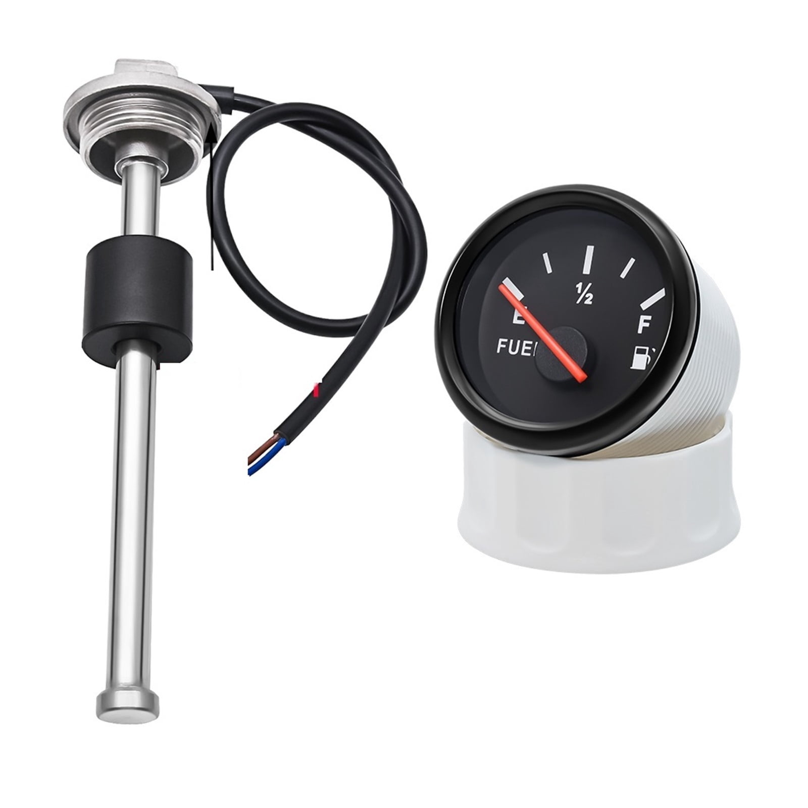 Fuel Level Sensor 0-190 Ohm With 52mm Fuel Level Gauge Meter Red ...