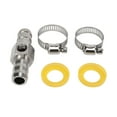 thumbnail image 1 of Fuel Line Fuel Pressure T-Fitting Adapter, 304 Stainless Steel Sensor Port with Clamps for Fuel Pressure Gauge or Sensor(1/2in), 1 of 8
