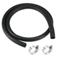 thumbnail image 1 of Fuel Line Hose 12mm ID 16mm OD 3.3ft Oil Line Fuel Pipe Rubber Water Hose Black, 2 Clamps, 1 of 3