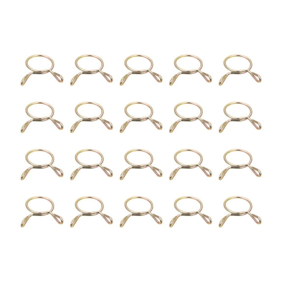 Fuel Line Hose Clips, 100 Pack 11.5mm 65Mn Steel Single Wire Tubing Spring Clamps