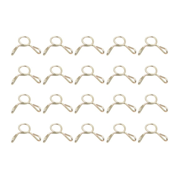 Fuel Line Hose Clips, 100 Pack 4mm 65Mn Steel Single Wire Tubing Spring Clamps