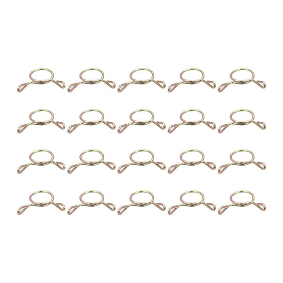 Fuel Line Hose Clips, 20 Pack 10mm 65Mn Steel Single Wire Tubing Spring Clamps