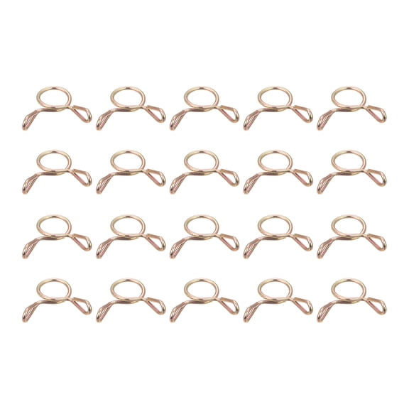 Fuel Line Hose Clips, 20 Pack 7mm 65Mn Steel Single Wire Tubing Spring Clamps