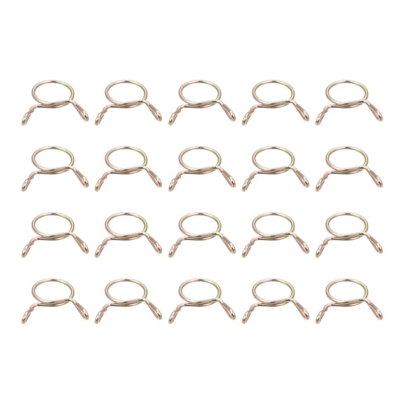 Fuel Line Hose Clips, 20 Pack 9mm 65Mn Steel Single Wire Tubing Spring Clamps