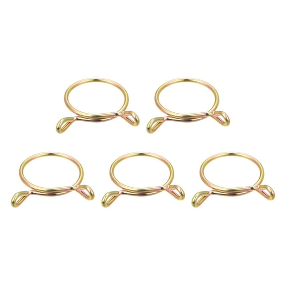 Fuel Line Hose Clips, 5 Pack 36mm 65Mn Steel Single Wire Tubing Spring Clamps