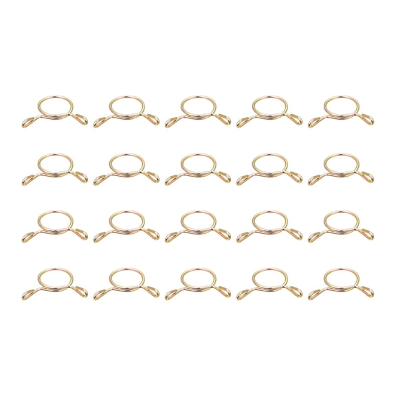 Fuel Line Hose Clips, 50 Pack 16mm 65Mn Steel Single Wire Tubing Spring Clamps