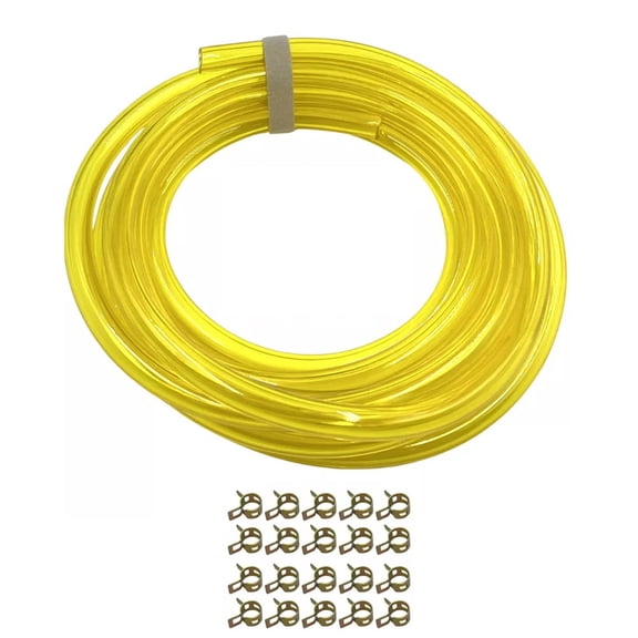 Fuel Line Hose for Small Engines and Mini Bikes 10ft 316 x 516 w Clips