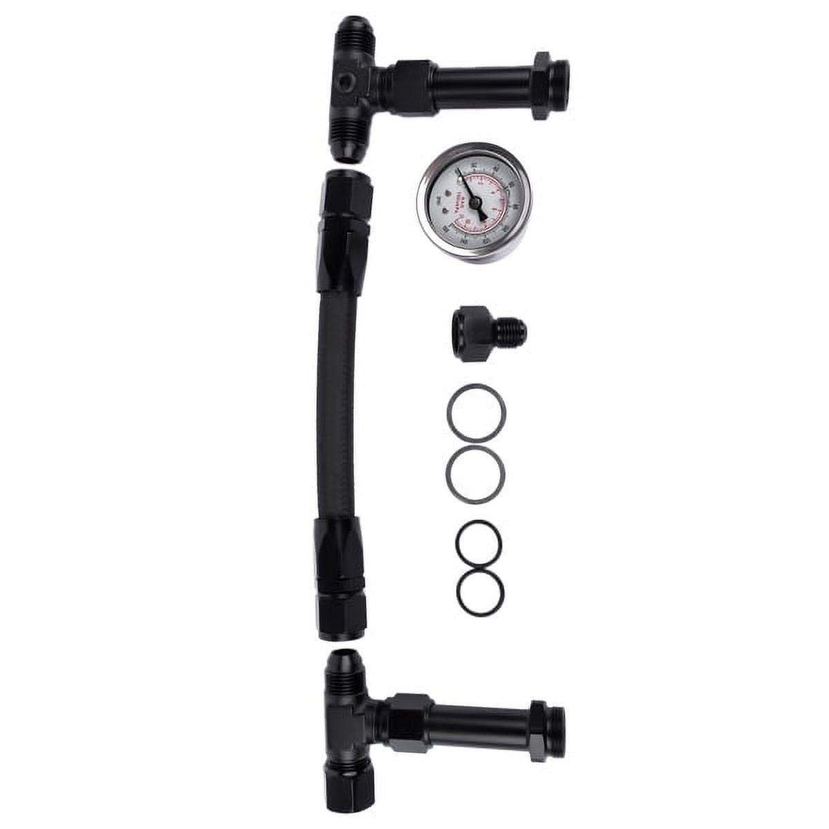 Fuel Line Pressure Gauge AN8 Braided Dual Feed Carb For Holley 4150