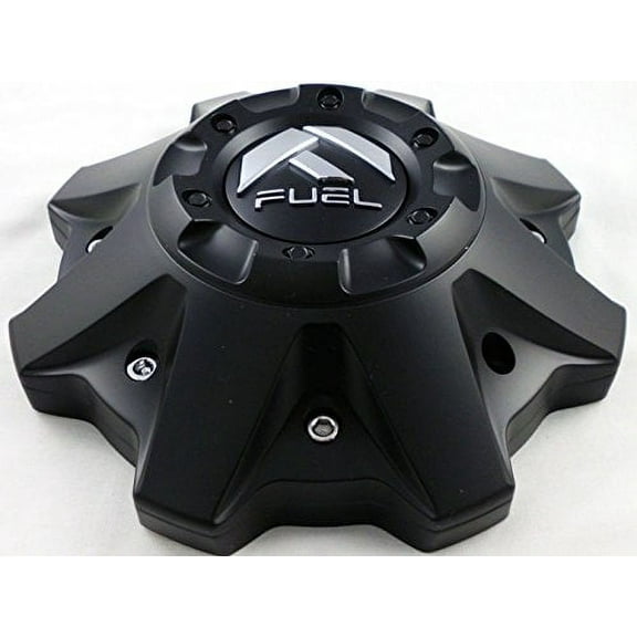 Fuel Matte Black Chrome Rivets Custom Wheel Center Caps Set of Two (2) 1002-53B M-447 8-Lug