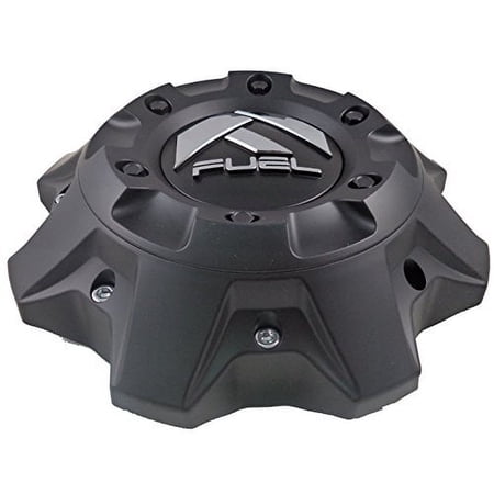 Fuel Matte Black Chrome Rivets Wheel Center Caps (Qty 4) 1002-40, 1002-41